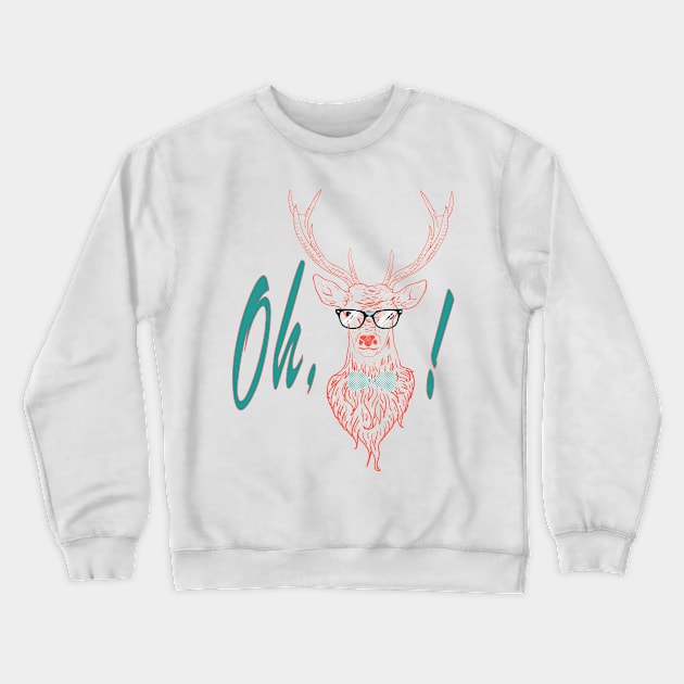 Oh deer Crewneck Sweatshirt by AnnArtshock